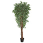 70" Variegated Ficus Artificial Tree UV Resistant (Indoor/Outdoor)