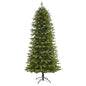 8'Belgium Fir “Natural Look" Artificial Christmas Tree with 650 Clear LED Lights