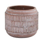 8" Boho Chic Ceramic Embossed Planter