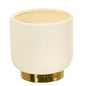 8" Elegance Ceramic Planter with Gold Accents