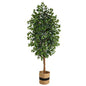 8'Ficus Artificial Tree in Handmade Natural Cotton Planter