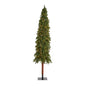 8'Grand Alpine Artificial Christmas Tree with 500 Clear Lights and 1051 Bendable Branches on Natural Trunk