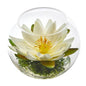 8" Lotus Artificial Arrangement in Glass Vase
