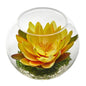 8" Lotus Artificial Arrangement in Glass Vase