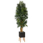 80" Phoenix Artificial Palm tree in Black Planter with Stand