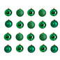 Holiday Christmas 20 Count 3" Shatterproof Ornament Set with Re-Useable Storage Container
