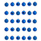 Holiday Christmas 30 Count 2.5" Shatterproof Ornament Set with Re-Useable Storage Container