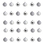 Holiday Christmas 30 Count 2.5" Shatterproof Ornament Set with Re-Useable Storage Container