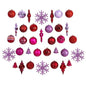 Holiday Deluxe Shatterproof, 50 Count Christmas Tree Ornament Box Set, Re-Useable Container