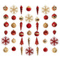 Holiday Deluxe Shatterproof, 52 Count Christmas Tree Ornament Box Set, Re-Useable Container