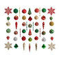 Holiday Deluxe Shatterproof, 52 Count Christmas Tree Ornament Box Set, Re-Useable Container