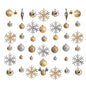 Holiday Deluxe Shatterproof, 60 Count Christmas Tree Ornament Box Set, Re-Useable Container