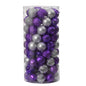 Holiday Shatterproof, 101 Count Christmas Tree Ornament Set, 60mm with Re-Useable Tube