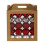 Holiday Shatterproof, 40 Count Christmas Tree Ornament Box Set, 80mm with Re-Useable Box