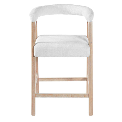 26" Counter Height Bar Stools with Back | Set of 2 Padded Kitchen Island & Dining Stools — Modern Minimalist Style