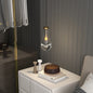 Raindrop Pendant Light – Hand-Blown Clear Glass Shade & Brass/Black Rod | Kitchen Island, Dining Room & Entryway