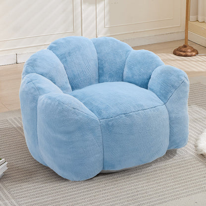 Lotus Bean Bag Sofa Chair | No-Assembly Memory Foam Lounger with Pull Ring & Anti-Fouling Fabric — 6 Colors