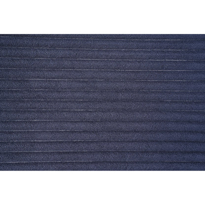 3-in-1 Floor Sofa Bed for Humans & Pets | No-Assembly Corduroy Lounger with Memory Foam & Pillow — Dark Blue