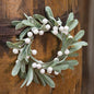 Glittered Mistletoe Candle Ring 9"  (Pack of 4)