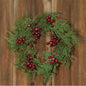 Coral Cedar Wreath w/Berries 16" (Pack of 2)