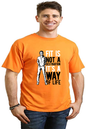 Fit is not a destination Men's Bamboo Viscose/Organic Cotton Short Sleeve Graphic T-Shirt