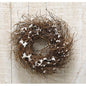 Snowy Angel Hair Vine Wreath 8" (Pack of 4)