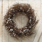 Snowy Angel Hair Vine Wreath 10"  (Pack of 4)