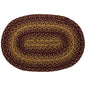 Burgundy/Tan Braided Placemat (Pack of 2)