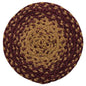 Burgundy/Tan Braided Trivet (Pack of 4)