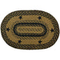 Black Star Oval Rug 20x30