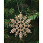 Silver Glitter Snowflake Ornament 3" (Pack of 4)
