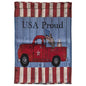 USA Proud Red Truck Garden Flag  (Pack of 2)