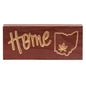 Engraved Home Block w/Ohio & Buckeye Leaf Barn Red (Pack of 4)