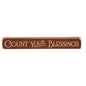 Count Your Blessings Engraved Block 12" (Pack of 4)