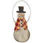 Wooden Snowman w/Scarf Ornament (Pack of 4)