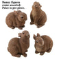 Resin Brown Bunny 4 Asstd.  (Pack of 4)