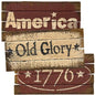 Lath Patriotic Sign 12" L 3 Asstd. (Pack of 2)