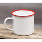 Red Rim Enamel Coffee Mug  (Pack of 4)