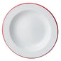 Red Rim Enamel Salad Plate  (Pack of 4)