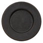 8-1/2" Black Plate w/ Rim  (Pack of 4)
