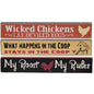 My Roost My Rules Mini Stick 3 Asstd.  (Pack of 4)