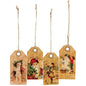 4/Set Vintage Joyful Christmas Tags (Pack of 4)