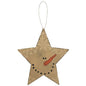 Snowman Star Ornament  (Pack of 4)