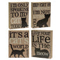 Cat's World Box Sign 4 Asstd.