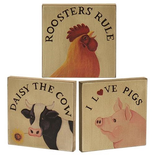 Roosters Rule Block 3 Asstd. (Pack of 4)