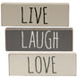 Farmhouse Colors Live Love Laugh Block 3 Asstd. (Pack of 4)