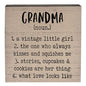 Grandma Definition Box Sign (Pack of 4)