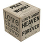 Pray More Worry Less Six-Sided Block  (Pack of 4)