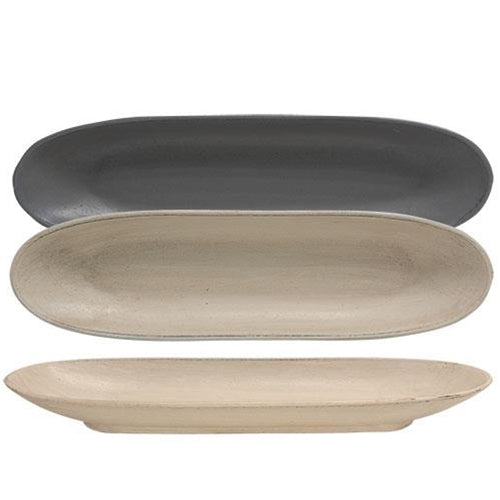 Farmhouse Colors Oval Tray 3 Asstd.  (Pack of 4)