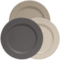 Farmhouse Colors Round Plate w/Rim 11" 3 Asstd.  (Pack of 4)